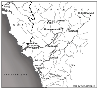 Dams on Bedthi, Aghanashini and Kali rivers