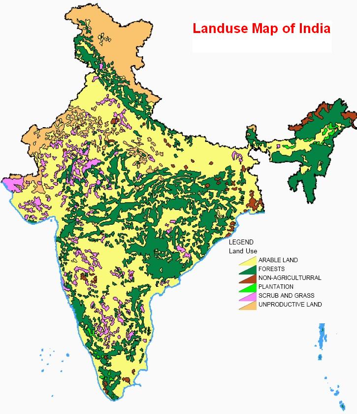 Land use map of India: National Institute of Hydrology | India Water Portal