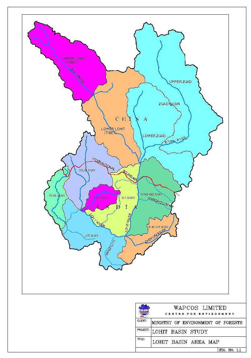 Area map of the Lohit Basin