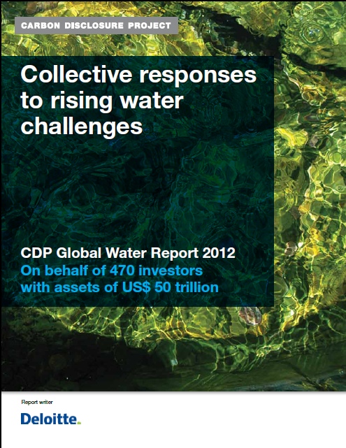 Cover of the CDP water disclosure report
