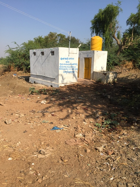 Community toilet in Hirehandigola rejuvenated by Prasanna and the community