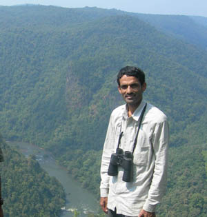 Dr. Balachandra Hegde at Aghanashini river