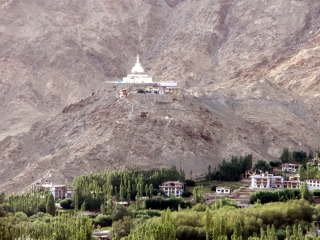 The Shanti Stupa above Leh