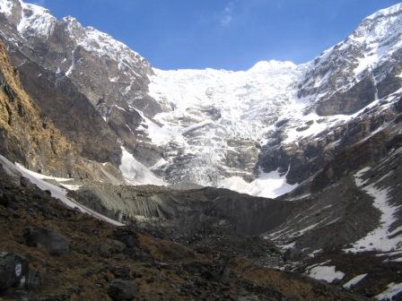 The Kafni glacier. Studies show that this is retreating