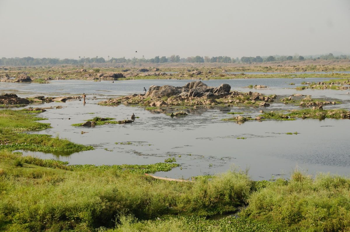 The Mahanadi river downstream of Hirakud dam at Sambalpur. (Image: Priya Ranjan Sahu)
