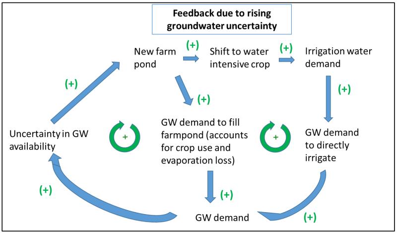 (Image Source: Prasad, Sohoni. 2018. Feedback due to cropping shift and rising groundwater uncertainty. pp 6)