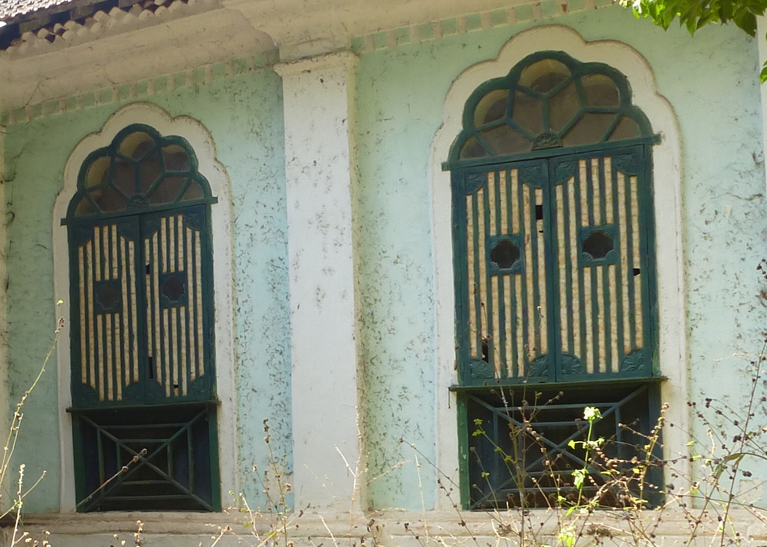 Windows of an old house in South Goa boast the iconic shell windows