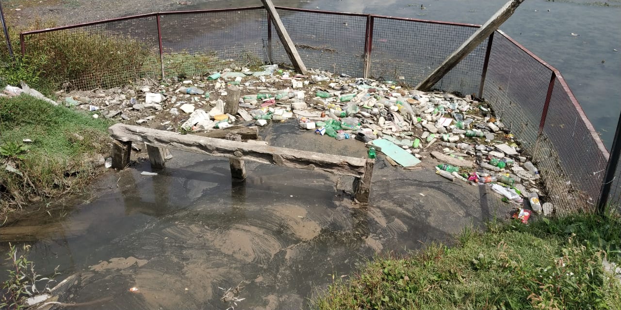 Plastic finds its way into Manasbal Lake.
