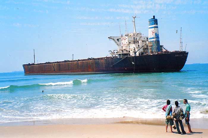 MV River Princess Stranded for 10 years now, the grounded ship has been wreaking ecological havoc on Candolim beach in Goa