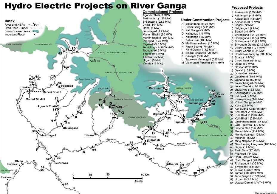 The Ganga Trapped (Source: SANDRP)