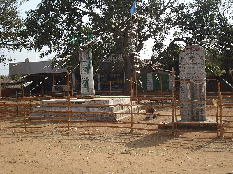 The 'Shaheed Sthal' - a memorial to the martyrs of the Tapkara firing (courtesy :Shripad Dharmadhikary)