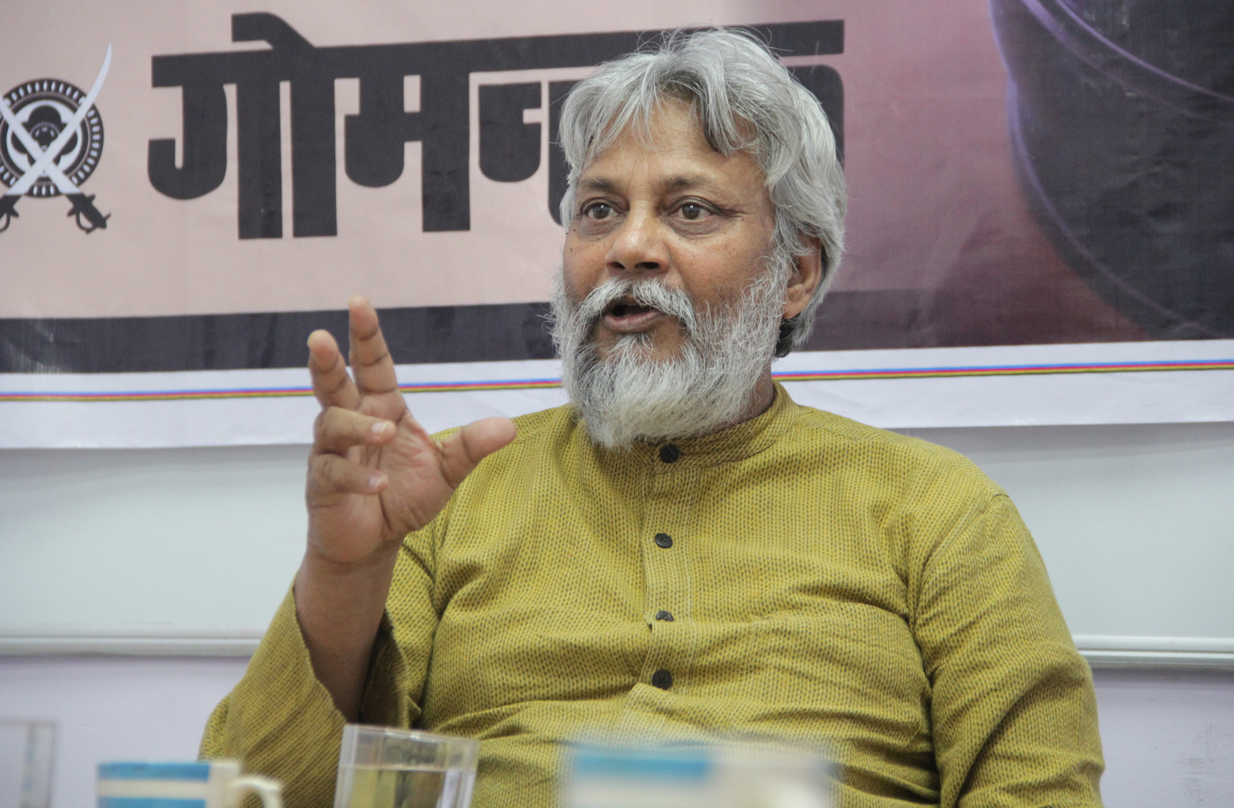 Dr Rajendra Singh during a press conference in Goa. (Photo by Atish Naik)