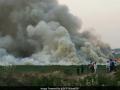 Bellandur lake on fire. (Source: NDTV)