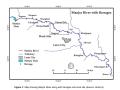 The map of Manjara river along with the barrages and the river rejuvenation site. (Source: Authors)