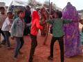 Children dance during the inaugration of the safe water supply system in Kalapani, Madhya Pradesh