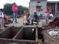 Manohar's twin pit latrine gets constructed. (Pic courtesy: PSI)