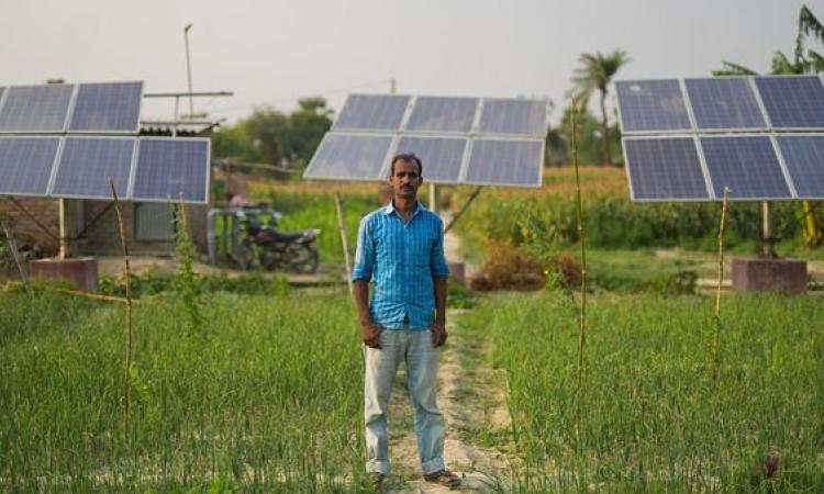 Yatin Kumar, one of the early solar irrigation entrepreneurs in Chakhaji (Image: IWMI)