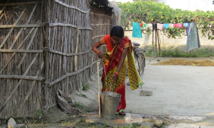The water requirement for the scheme is being fulfilled through borings, submersible pumps, and distribution pipelines implemented by the Department of Panchayati Raj, Government of Bihar. (Image: Sehgal Foundation)