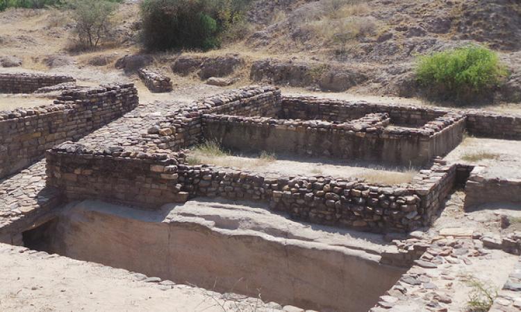 Ancient water structures at Dholavira
