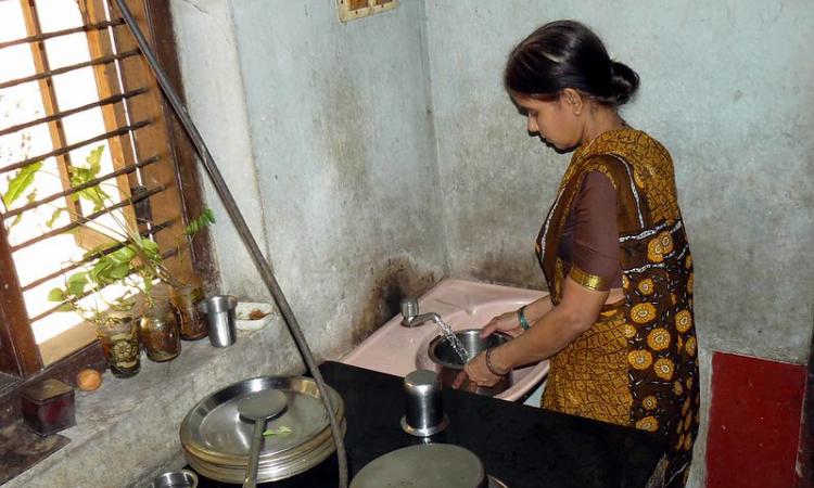 Women benefit the most, when potable water reaches straight to their homes (Image: Shree Padre via IWP Flickr photos)