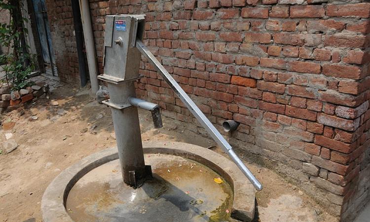 A hand pump in New Delhi