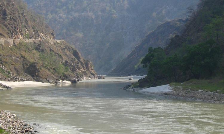 Ganga river at Kaudiyala