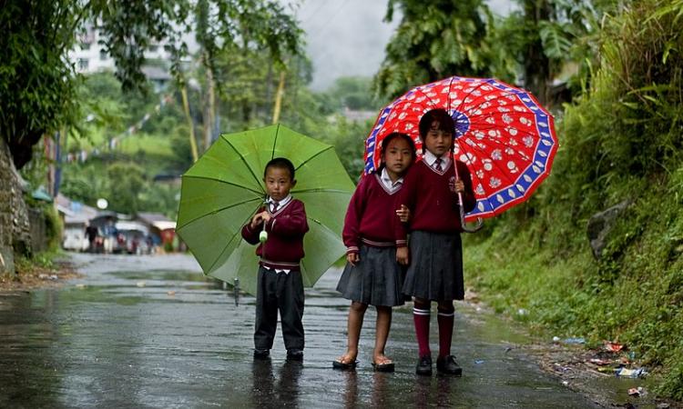 Monsoon in Sikkim Himalayas (Image: Marina, Wikimedia Commons, CC-A-2.0-Generic) 