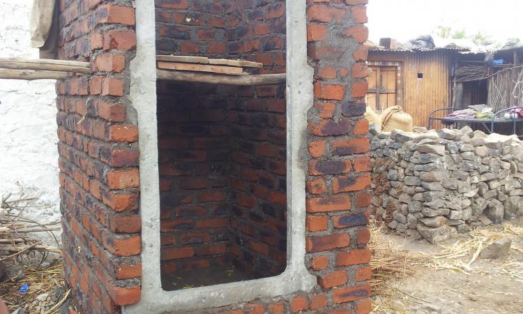 Toilet under construction in Karnataka