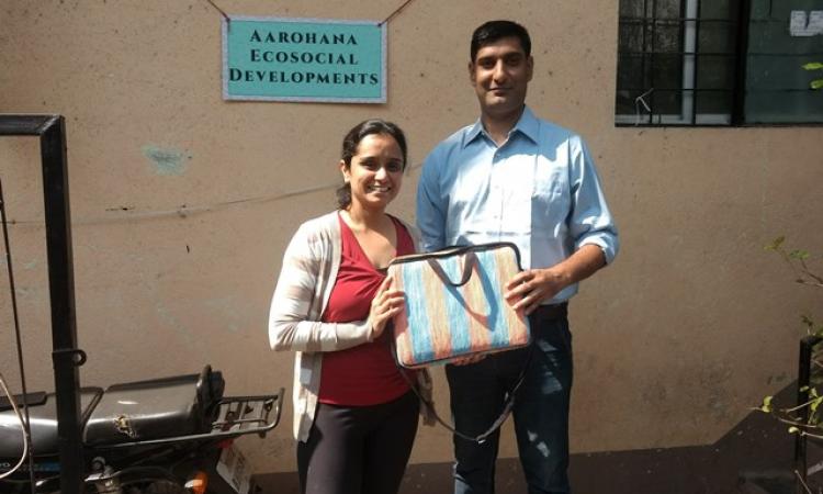 Amita and Nandan have started a unique enterprise, Aarohana, that turns plastic from garbage into useful products.