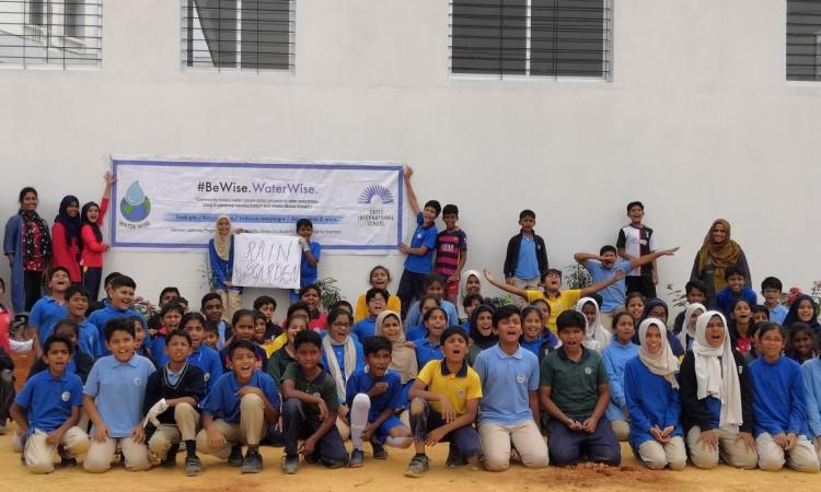 Students of Oasis International School participate in an initiative to help combat water crisis in a village (Image Source: Oasis International School)