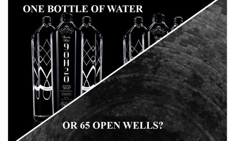 One bottle of water or 65 open wells? That's the Rs 65 lakh question!