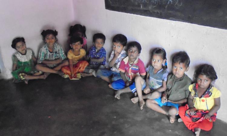 Children at an anganwadi centre at Mysore
