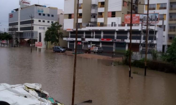 Flash floods following extreme rainfall left Vadodara inundated in Early August. Pic: Concerned Citizens of Vadodara
