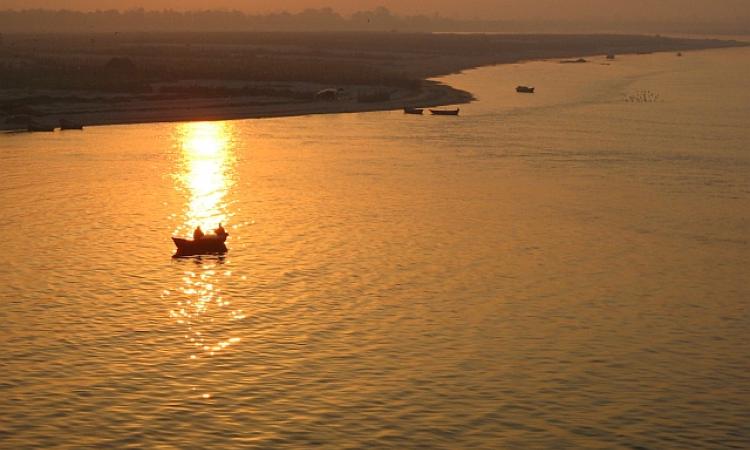 Sunset on the Ganga at Garhmukteshwar