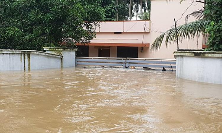 A house flooded during the recent floods in Kerala. (Photo courtesy: Smibinozone via Wikimedia Commons)