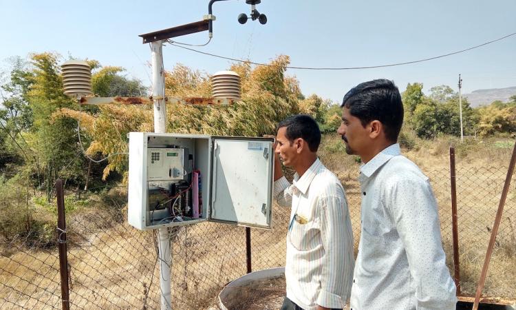 The weather station at Randullabad that helps farmers plan their crops. (Photo by Manu Moudgil)